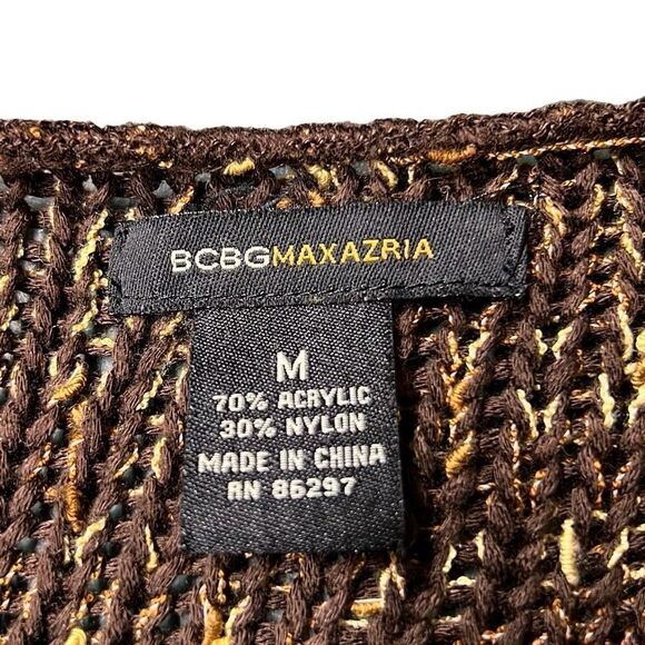 BCBGMaxAzria Women's Brown Marled Button Front Cardigan Sweater Medium - Picture 5 of 13